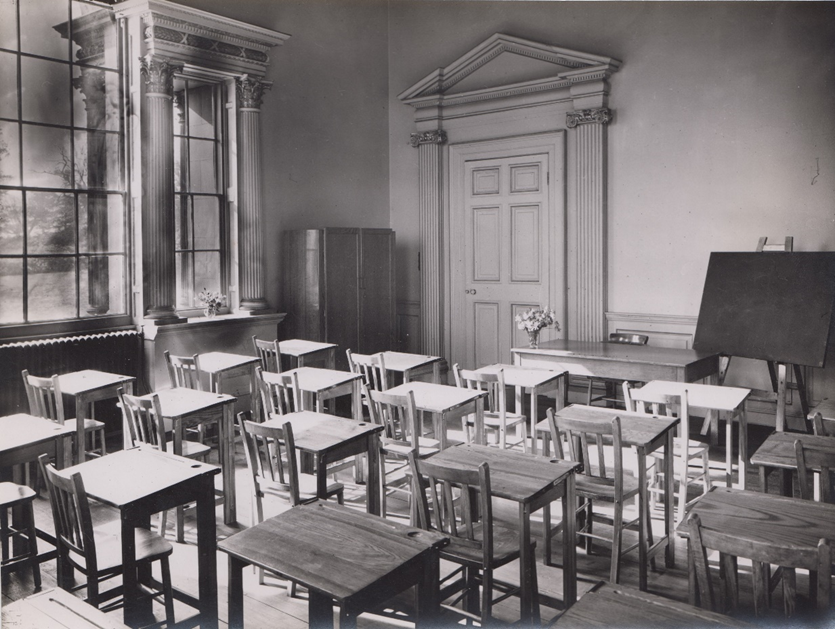 Wentworth Castle College of Education classroom, late 1940s.