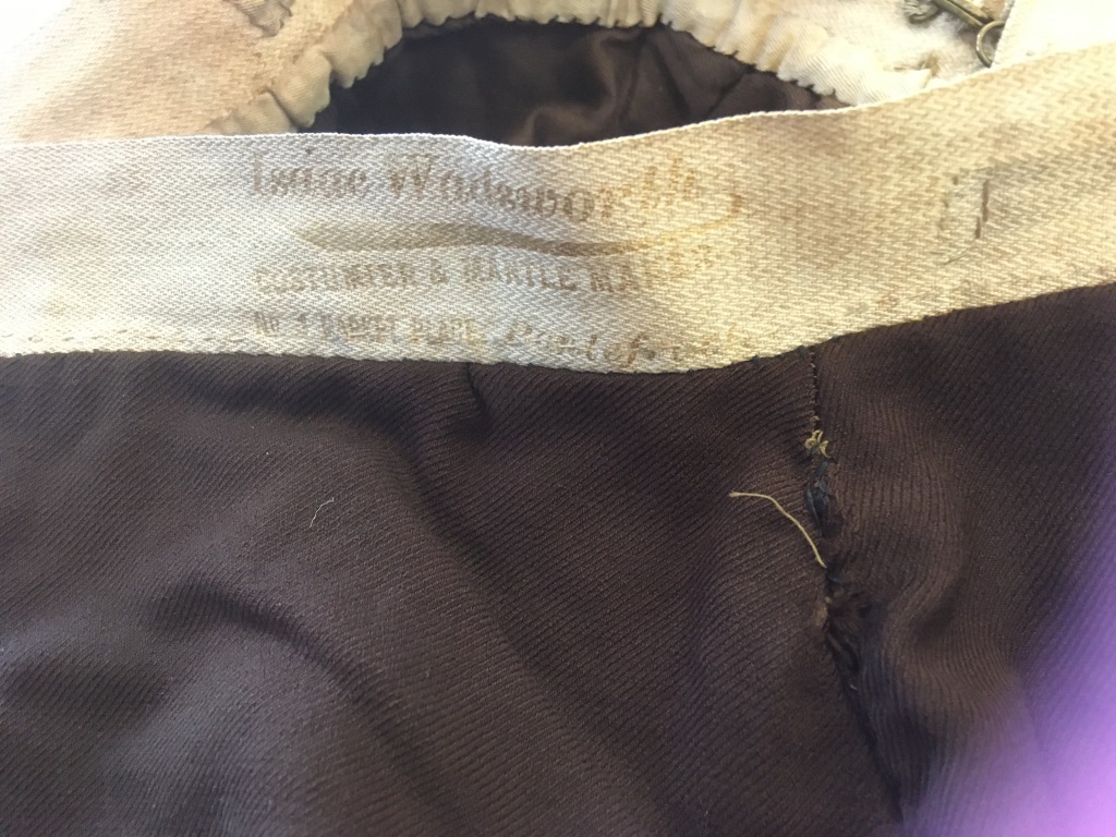the label on the skirt