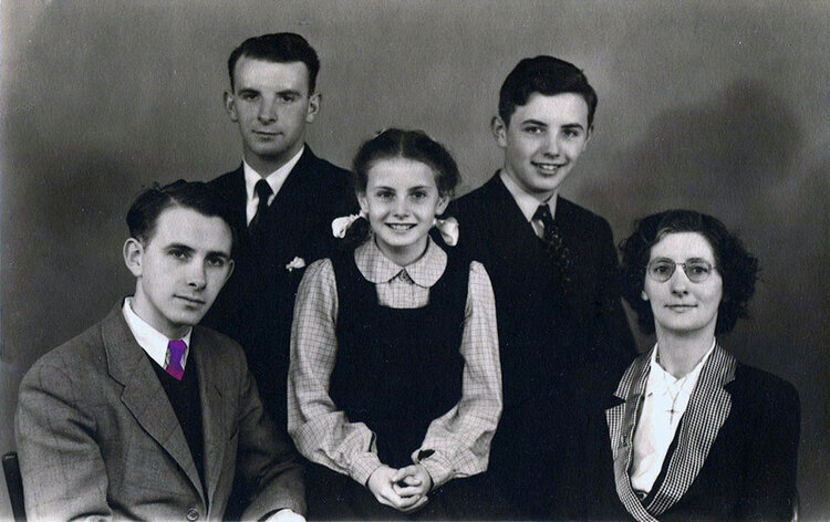 A formal family photograph